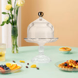 Maxbell Cake Stand with Glass Dome Cake Holder for Wedding Restaurants Festive Party L