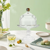Maxbell Cake Stand with Glass Dome Cake Holder for Wedding Restaurants Festive Party L