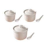 Maxbell Japanese Serving Dish Ceramic Stew Pot Bowl for Ramen Noodle Egg Custard S