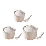 Maxbell Japanese Serving Dish Ceramic Stew Pot Bowl for Ramen Noodle Egg Custard S
