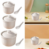 Maxbell Japanese Serving Dish Ceramic Stew Pot Bowl for Ramen Noodle Egg Custard S