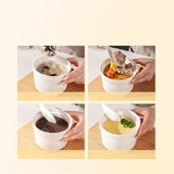 Maxbell Japanese Serving Dish Ceramic Stew Pot Bowl for Ramen Noodle Egg Custard S