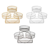 Maxbell Tiered Fruit Basket Iron Mesh Kitchen Countertop Rack for Potato Snack Bread Golden