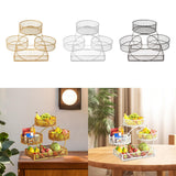 Maxbell Tiered Fruit Basket Iron Mesh Kitchen Countertop Rack for Potato Snack Bread Golden