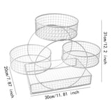 Maxbell Tiered Fruit Basket Iron Mesh Kitchen Countertop Rack for Potato Snack Bread White