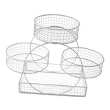 Maxbell Tiered Fruit Basket Iron Mesh Kitchen Countertop Rack for Potato Snack Bread White
