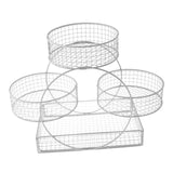 Maxbell Tiered Fruit Basket Iron Mesh Kitchen Countertop Rack for Potato Snack Bread White