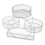 Maxbell Tiered Fruit Basket Iron Mesh Kitchen Countertop Rack for Potato Snack Bread White