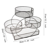 Maxbell Tiered Fruit Basket Iron Mesh Kitchen Countertop Rack for Potato Snack Bread Black