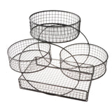 Maxbell Tiered Fruit Basket Iron Mesh Kitchen Countertop Rack for Potato Snack Bread Black