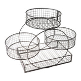 Maxbell Tiered Fruit Basket Iron Mesh Kitchen Countertop Rack for Potato Snack Bread Black