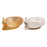 Maxbell Fruit Serving Bowl Peacock Shape Sturdy Fruit Holder for Kitchen Office Home gold