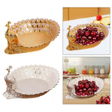 Maxbell Fruit Serving Bowl Peacock Shape Sturdy Fruit Holder for Kitchen Office Home gold