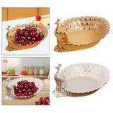 Maxbell Fruit Serving Bowl Peacock Shape Sturdy Fruit Holder for Kitchen Office Home gold