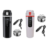 Maxbell 12V 24V Car Kettle Boiler Stainless Steel Heater Cup for Work Camping School black