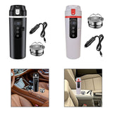 Maxbell 12V 24V Car Kettle Boiler Stainless Steel Heater Cup for Work Camping School black