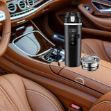 Maxbell 12V 24V Car Kettle Boiler Stainless Steel Heater Cup for Work Camping School black
