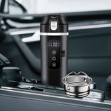 Maxbell 12V 24V Car Kettle Boiler Stainless Steel Heater Cup for Work Camping School black