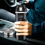 Maxbell 12V 24V Car Kettle Boiler Stainless Steel Heater Cup for Work Camping School black
