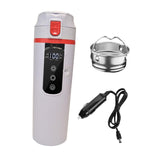 Maxbell 12V 24V Car Kettle Boiler Stainless Steel Heater Cup for Work Camping School white