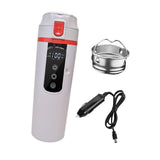 Maxbell 12V 24V Car Kettle Boiler Stainless Steel Heater Cup for Work Camping School white