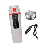 Maxbell 12V 24V Car Kettle Boiler Stainless Steel Heater Cup for Work Camping School white