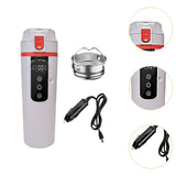Maxbell 12V 24V Car Kettle Boiler Stainless Steel Heater Cup for Work Camping School white