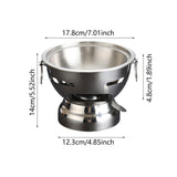Maxbell Small Hot Pot Traditional Chinese Hot Pot for Home Kitchen Countertop Hiking silver