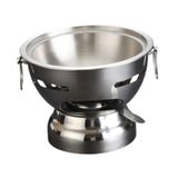 Maxbell Small Hot Pot Traditional Chinese Hot Pot for Home Kitchen Countertop Hiking silver
