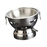 Maxbell Small Hot Pot Traditional Chinese Hot Pot for Home Kitchen Countertop Hiking silver