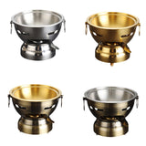 Maxbell Small Hot Pot Traditional Chinese Hot Pot for Home Kitchen Countertop Hiking silver