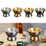Maxbell Small Hot Pot Traditional Chinese Hot Pot for Home Kitchen Countertop Hiking silver