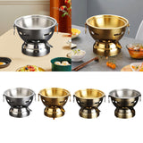 Maxbell Small Hot Pot Traditional Chinese Hot Pot for Home Kitchen Countertop Hiking silver