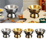 Maxbell Small Hot Pot Traditional Chinese Hot Pot for Home Kitchen Countertop Hiking silver