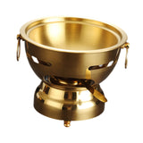 Maxbell Small Hot Pot Traditional Chinese Hot Pot for Home Kitchen Countertop Hiking gold