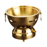 Maxbell Small Hot Pot Traditional Chinese Hot Pot for Home Kitchen Countertop Hiking gold