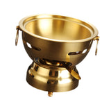 Maxbell Small Hot Pot Traditional Chinese Hot Pot for Home Kitchen Countertop Hiking gold