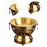 Maxbell Small Hot Pot Traditional Chinese Hot Pot for Home Kitchen Countertop Hiking gold