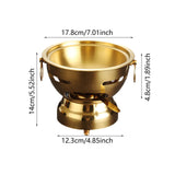 Maxbell Small Hot Pot Traditional Chinese Hot Pot for Home Kitchen Countertop Hiking gold