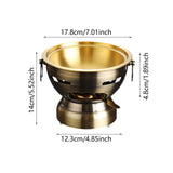 Maxbell Small Hot Pot Traditional Chinese Hot Pot for Home Kitchen Countertop Hiking bronze gold