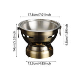 Maxbell Small Hot Pot Traditional Chinese Hot Pot for Home Kitchen Countertop Hiking bronze silver