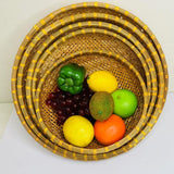 Maxbell 5 Pieces Bamboo Basket Container Serving Basket for Restaurant Party Kitchen