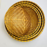 Maxbell 5 Pieces Bamboo Basket Container Serving Basket for Restaurant Party Kitchen