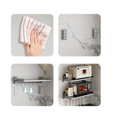 Maxbell Microwave Oven Wall Rack Microwave Shelf Wall Mount for Laundry Room Kitchen