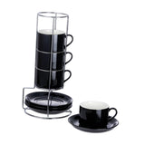 Maxbell Ceramic Espresso Cups Sturdy Space Saving Stackable for Tea Cappuccino Latte 3 OZ