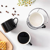 Maxbell Ceramic Espresso Cups Sturdy Space Saving Stackable for Tea Cappuccino Latte 5OZ