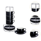 Maxbell Ceramic Espresso Cups Sturdy Space Saving Stackable for Tea Cappuccino Latte 5OZ