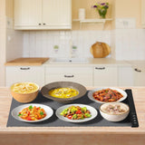Maxbell Electric Warming Tray Roll up Food Warmer for Gatherings Events Housewarming gray