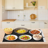 Maxbell Electric Warming Tray Roll up Food Warmer for Gatherings Events Housewarming black white frame