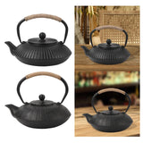 Maxbell Cast Iron Teapot Traditional Tea Boiler for Picnic Household Small Gathering Patterns A
